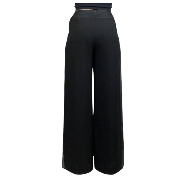 JS COLLECTION BEDAZZLED BLACK DRESS PANTS - Picture 4 of 7